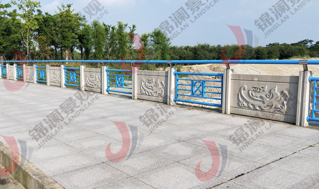 景观栏杆,桥梁装饰,铸造石,晶铸石,精铸石,铝合金栏杆,铝合金防撞护栏,UHPC装饰挂板,UHPC清水板,GRC