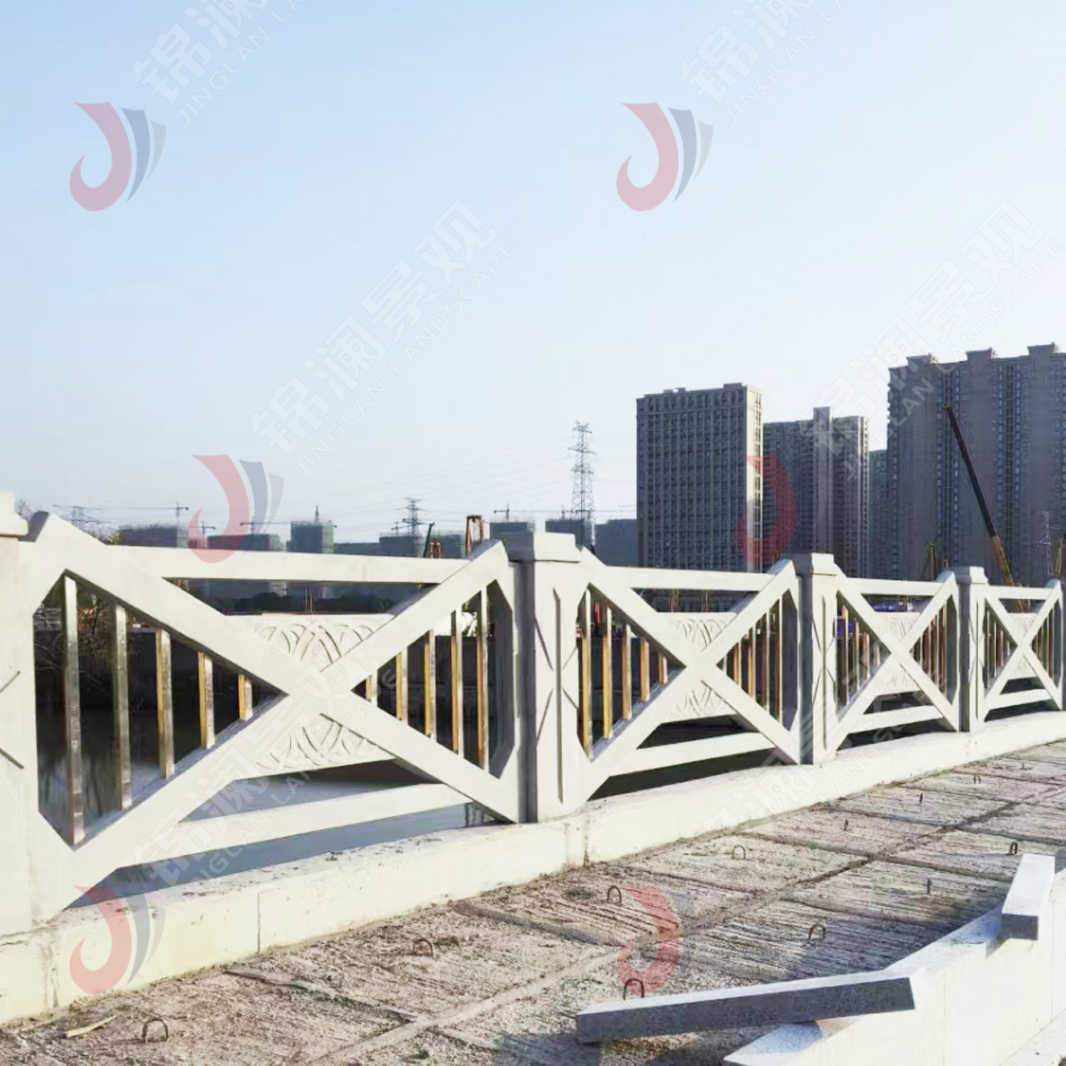 铸造石栏杆,铸造石挂板,晶铸石挂板,晶铸石栏杆,铸造石树池坐凳,泰科石树池,晶铸石,精铸石,泰科石,铸造石桥梁装饰