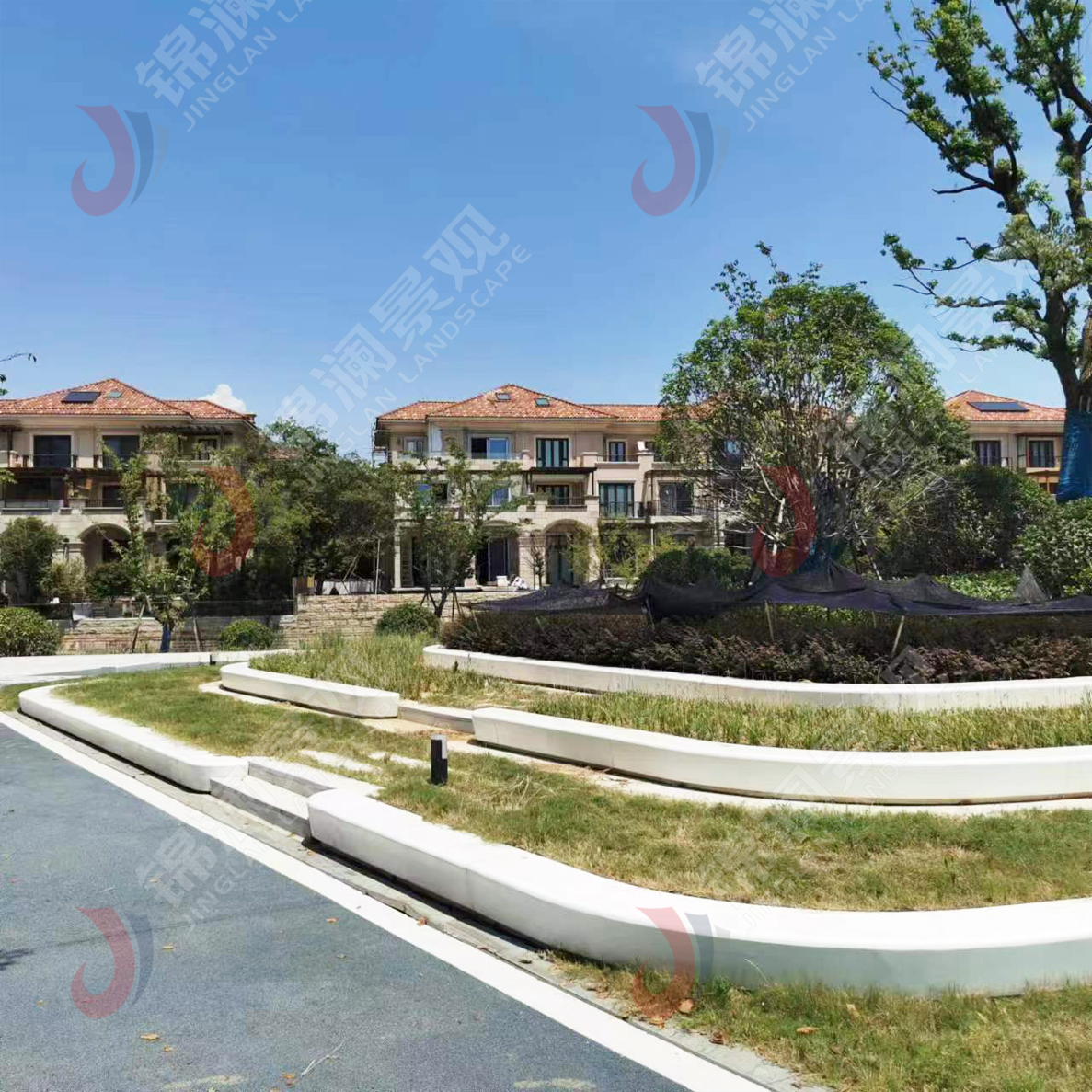 铸造石栏杆,铸造石挂板,晶铸石挂板,晶铸石栏杆,铸造石树池坐凳,泰科石树池,晶铸石,精铸石,泰科石,铸造石