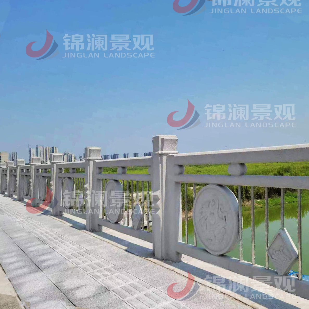 铸造石栏杆,铸造石挂板,晶铸石挂板,晶铸石栏杆,铸造石树池坐凳,泰科石树池,晶铸石,精铸石,泰科石,铸造石桥梁装饰