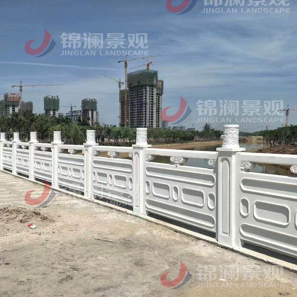 铸造石栏杆,铸造石挂板,晶铸石挂板,晶铸石栏杆,铸造石树池坐凳,泰科石树池,晶铸石,精铸石,泰科石,铸造石桥梁装饰