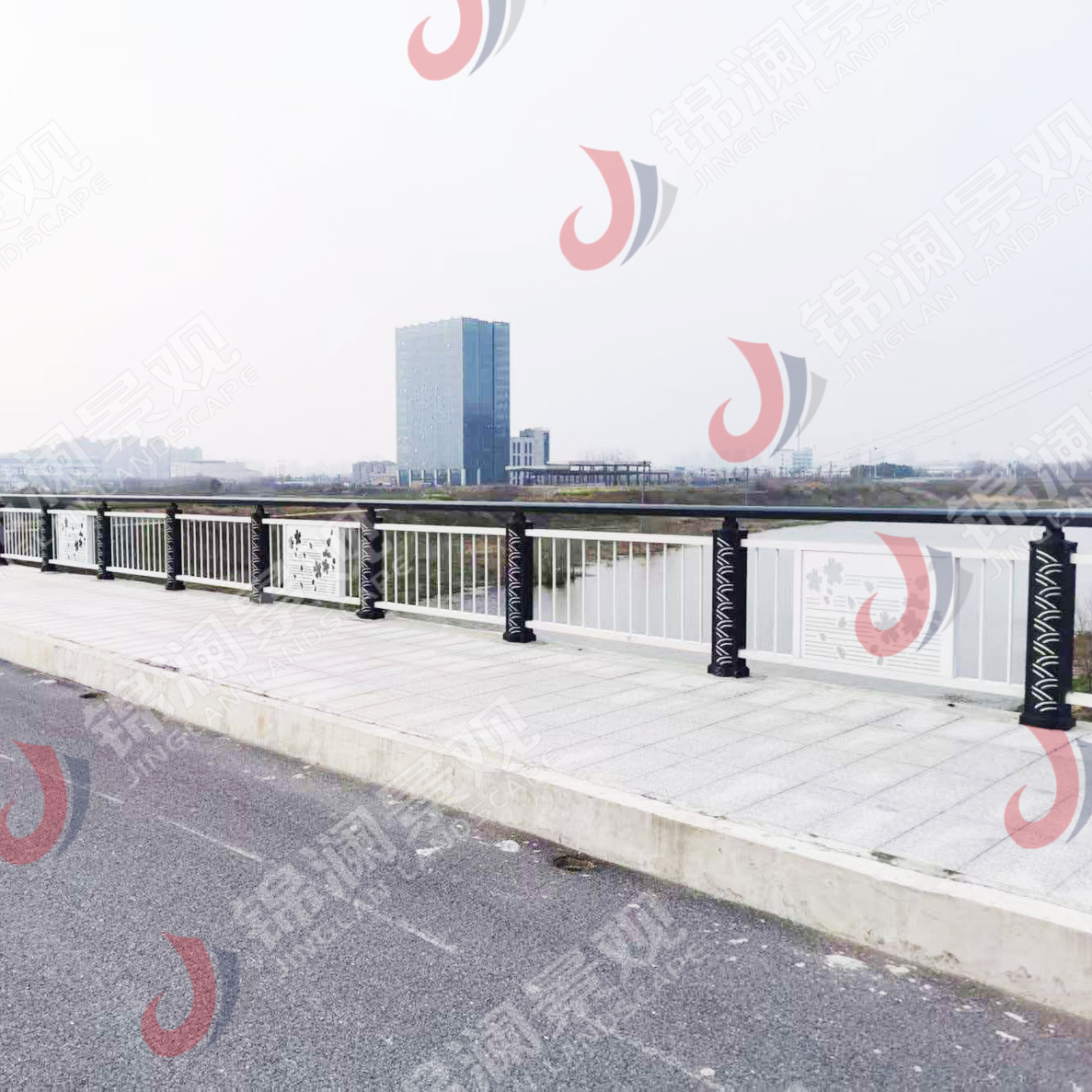 景观栏杆,桥梁装饰,铸造石,晶铸石,精铸石,铝合金栏杆,铝合金防撞护栏,UHPC装饰挂板,UHPC清水板,GRC