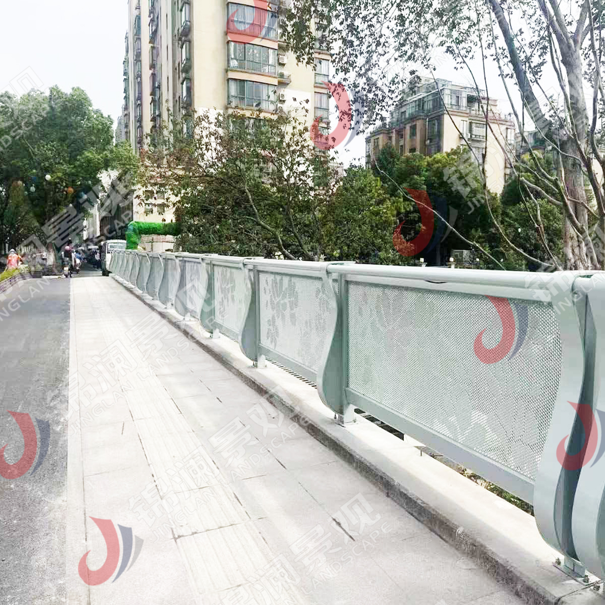 景观栏杆,桥梁装饰,铸造石,晶铸石,精铸石,铝合金栏杆,铝合金防撞护栏,UHPC装饰挂板,UHPC清水板,GRC