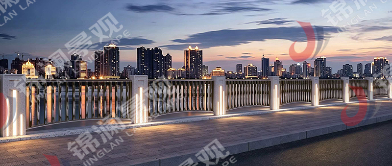 景观栏杆,桥梁装饰,铸造石,晶铸石,精铸石,铝合金栏杆,铝合金防撞护栏,UHPC装饰挂板,UHPC清水板,GRC