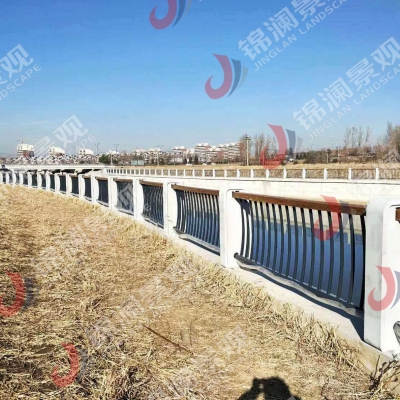 河道精铸石木钢复合护栏