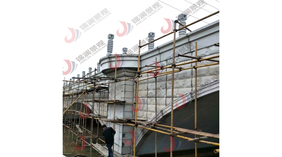 铸造石桥装施工现场